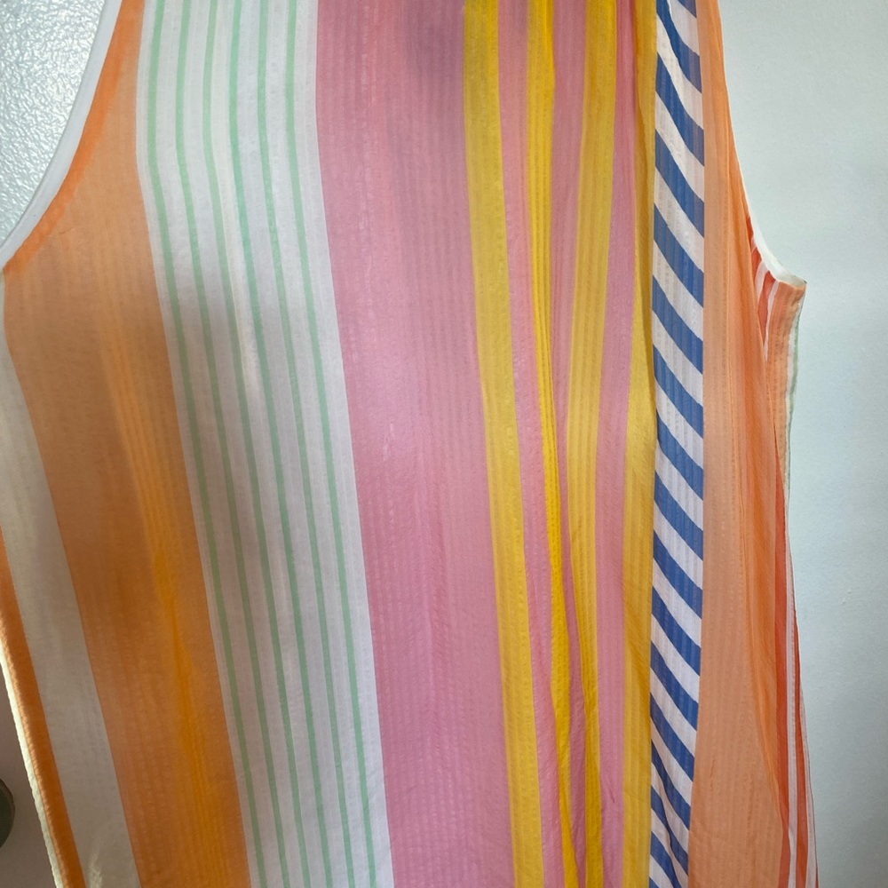 Marie Oliver Elena Multicolor Striped Sleeveless Maxi Dress size 8 - Picture 2 of 6